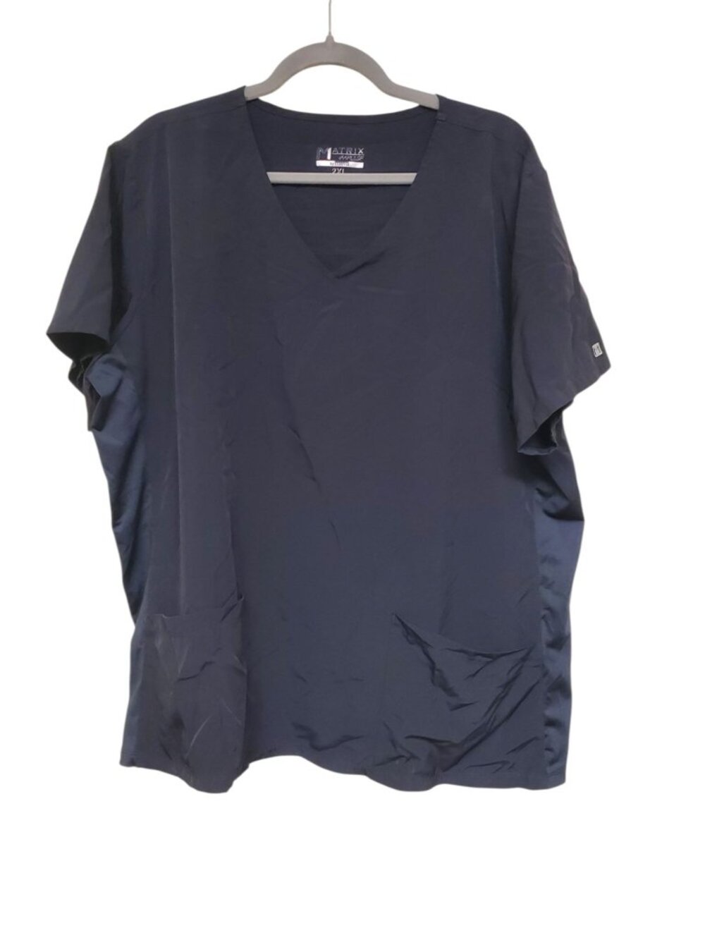 Matrix Impulse by Maevn Woman's Black Short Sleeve Scrub Top Plus Size 2XL